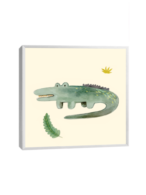 Desenho de um jacarezinho super engraçadinho, perfeito para decorar quartos de crianças.